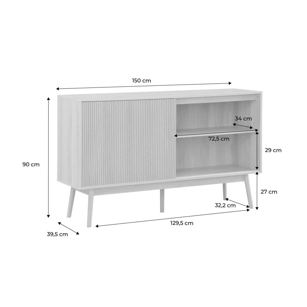 wohnli-moebel-suche-Sideboard-mit-Naturholzdekor-2-Schiebetueren-2-Schubladen Wohnli Möbelsuche - Sideboard mit Naturholzdekor