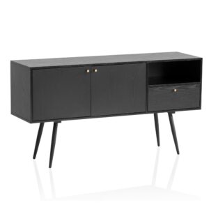 wohnli-moebel-suche-Sideboard-mit-Schublade-aus-MDF-Schwarz Wohnli Möbelsuche - Sideboard mit Schublade aus MDF