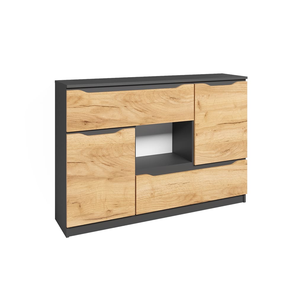 wohnli-moebel-suche-Sideboard-mit-Schubladen-Goldkraft-Eiche-120-x-84cm Wohnli Möbelsuche - Sideboard mit Schubladen