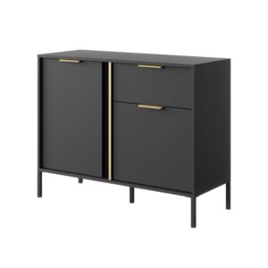 wohnli-moebel-suche-Sideboard-mit-Tueren-Schublade-anthrazitgold-1033x395x814cm Wohnli Möbelsuche - Sideboard mit Türen & Schublade
