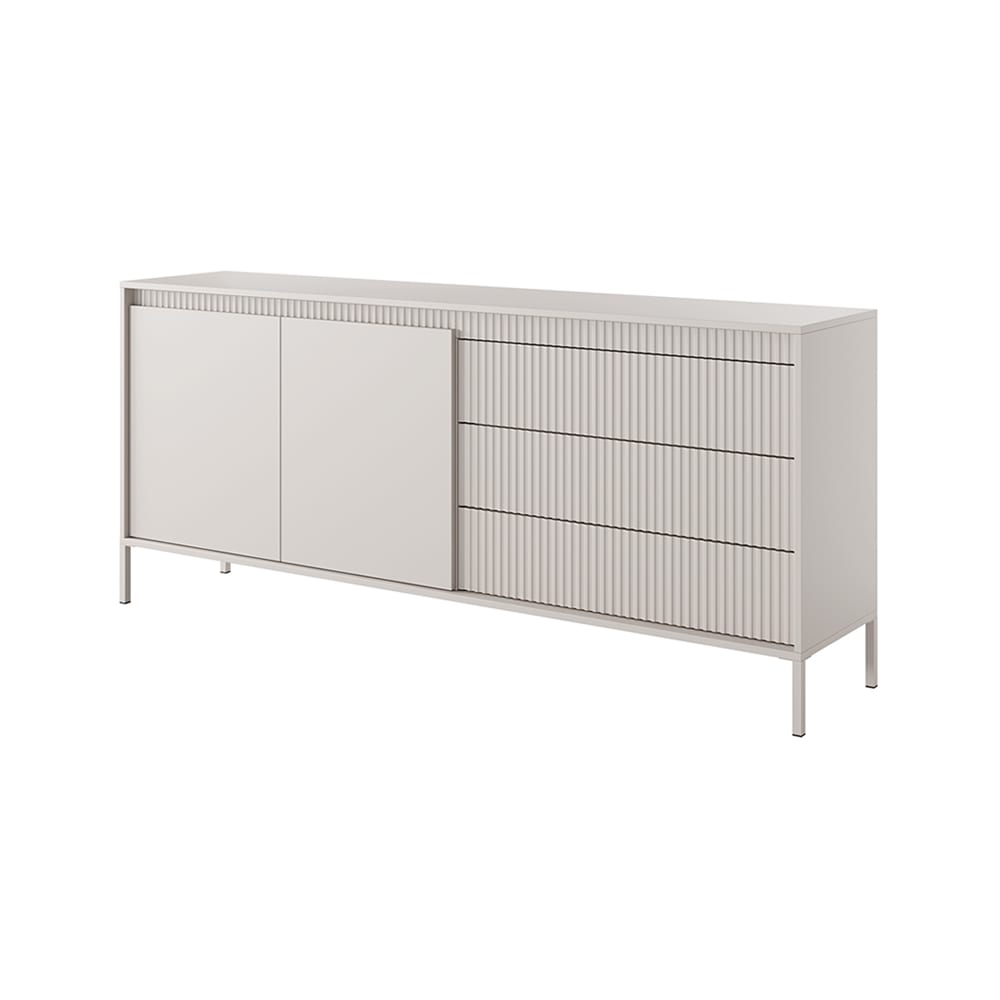 wohnli-moebel-suche-Sideboard-mit-Tueren-Schubladen-aus-MDF-188x40x82cm-beige Wohnli Möbelsuche - Sideboard mit Türen & Schubladen aus MDF