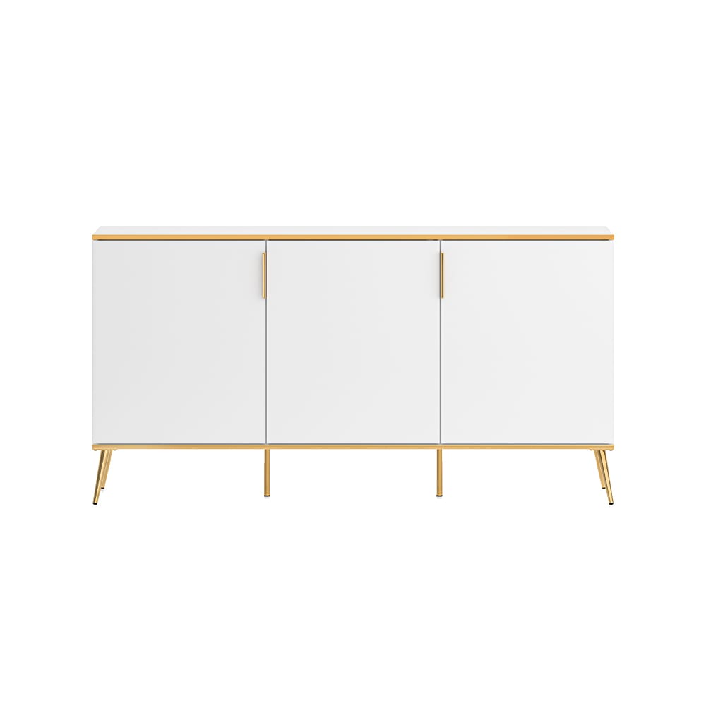 wohnli-moebel-suche-Sideboard-mit-Tueren-aus-Spanplatte-MDF-170x40x88cm-weiss-gold Wohnli Möbelsuche - Sideboard mit Türen aus Spanplatte & MDF