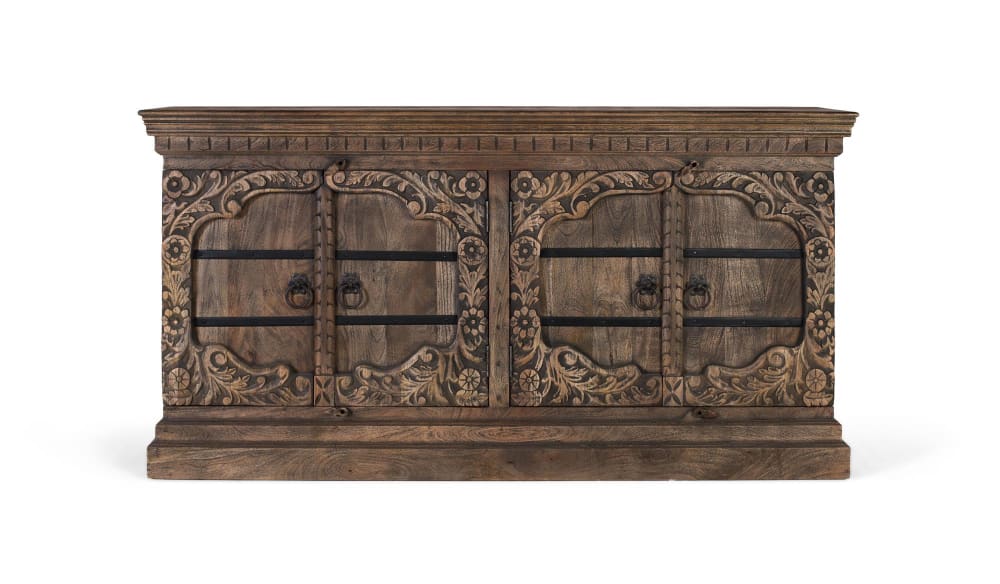 wohnli-moebel-suche-Sideboard-mit-vier-Tueren-handgefertigt-aus-Mangoholz Wohnli Möbelsuche - Sideboard mit vier Türen handgefertigt aus Mangoholz