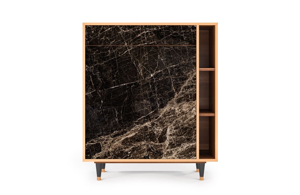 wohnli-moebel-suche-Sideboard-schwarz-mit-2-Schubladen-und-2-Tueren-L-94-cm Wohnli Möbelsuche - Sideboard schwarz mit 2 Schubladen und 2 Türen L 94 cm