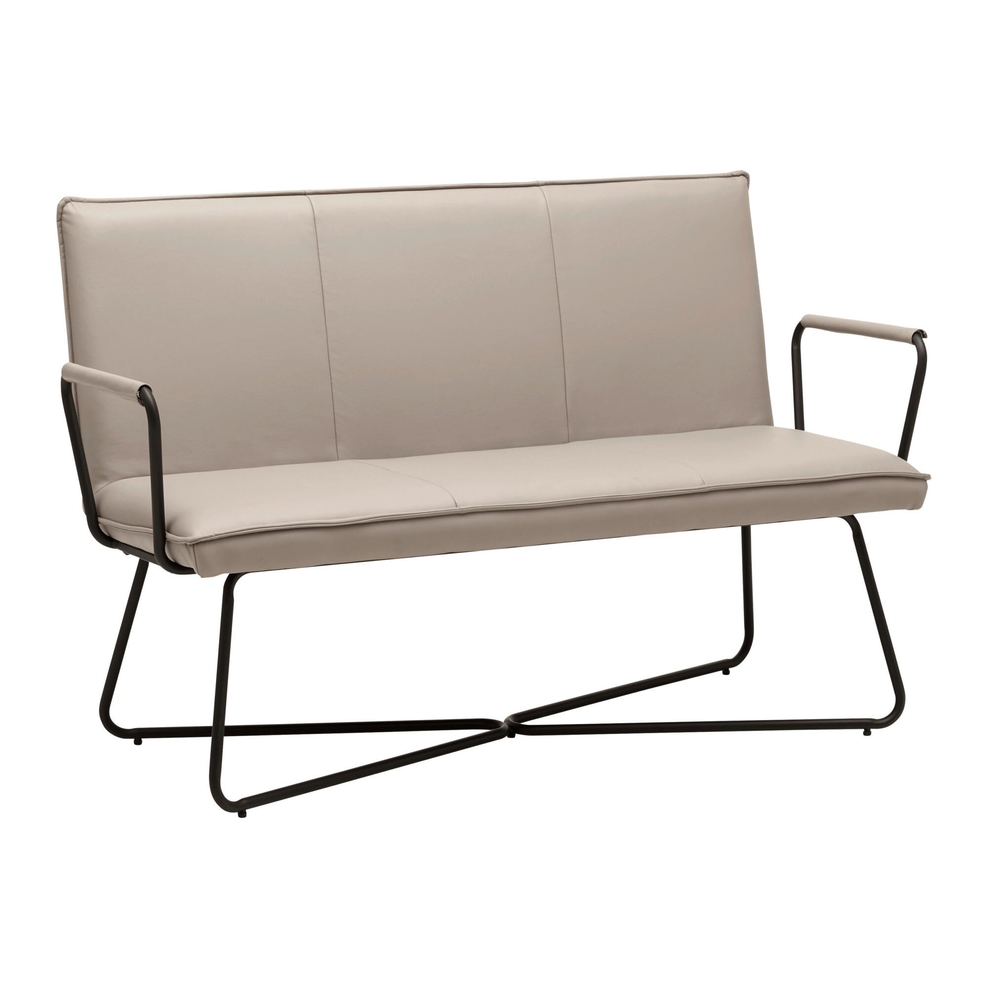 wohnli-moebel-suche-Sitzbank-Bosco-Taupe-Lederlook-Gepolstert Wohnli Möbelsuche - Sitzbank Bosco Taupe Lederlook Gepolstert