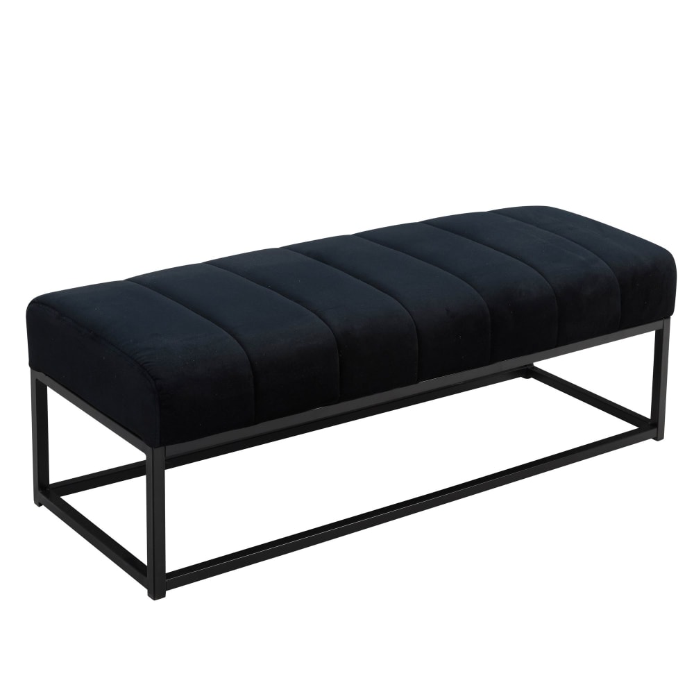 wohnli-moebel-suche-Sitzbank-aus-Samt-108-cm-Schwarz Wohnli Möbelsuche - Sitzbank aus Samt