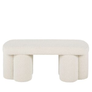 Wohnli Möbelsuche - Sitzbank mit Bezug aus Bouclé-Stoff