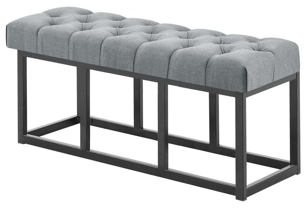 wohnli-moebel-suche-Sitzbank-mit-Metallgestell-Polster-aus-Stoff-dunkelgrau Wohnli Möbelsuche - Sitzbank mit Metallgestell Polster aus Stoff dunkelgrau