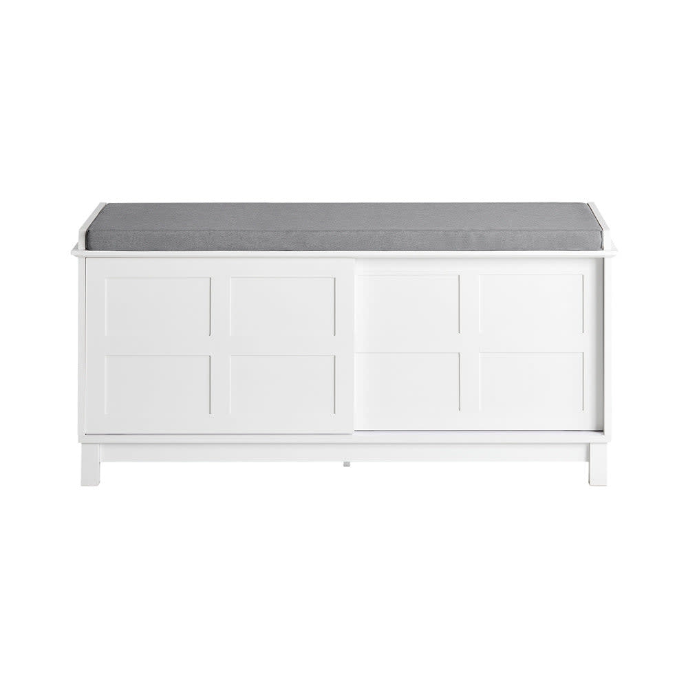 wohnli-moebel-suche-Sitzbank-mit-Stauraum-und-Schiebetueren-MDF-Weiss Wohnli Möbelsuche - Sitzbank mit Stauraum und Schiebetüren MDF Weiß