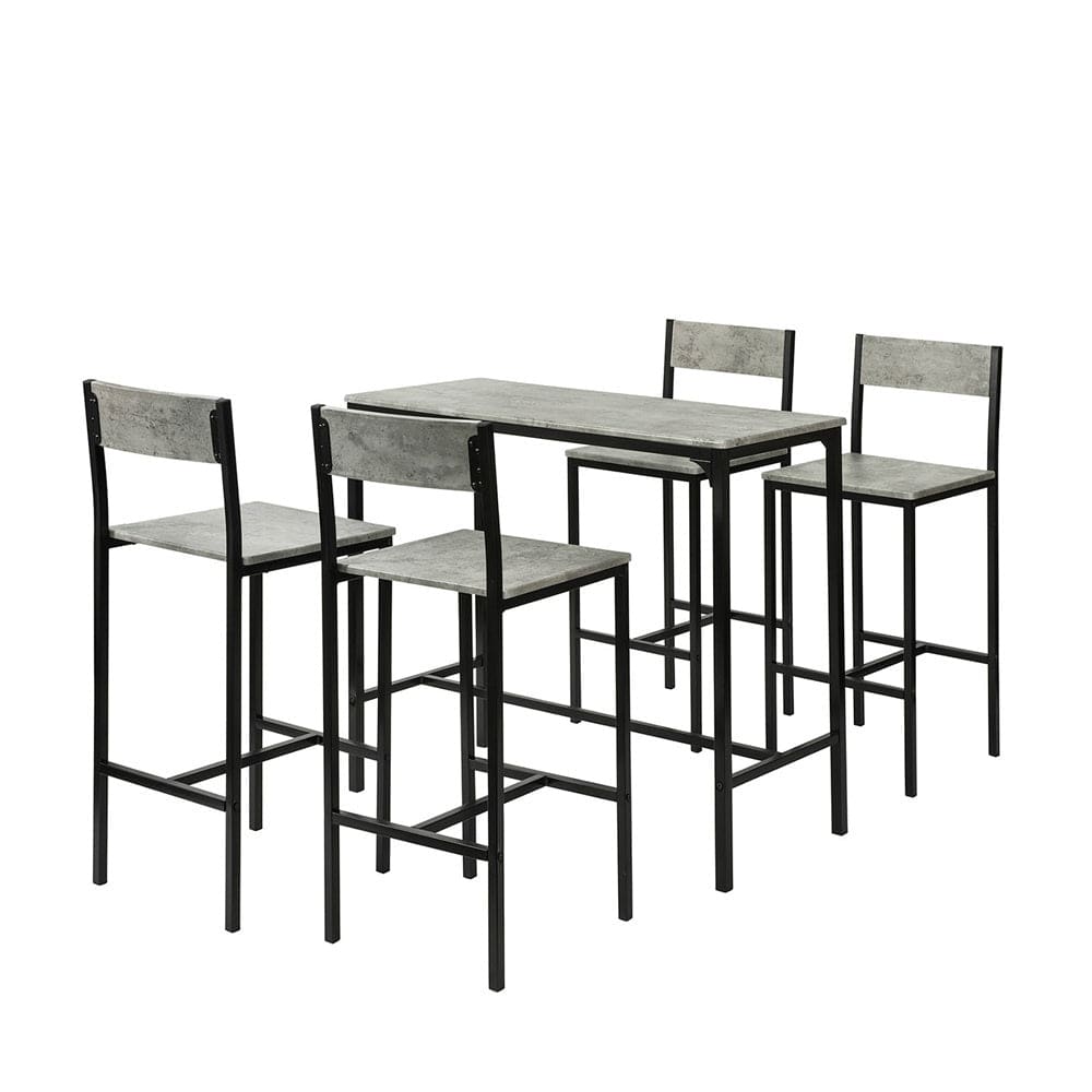wohnli-moebel-suche-Sitzgruppe-mit-4-Hockern-Holz-Metall-Grau-Schwarz Wohnli Möbelsuche - Sitzgruppe mit 4 Hockern Holz Metall Grau Schwarz