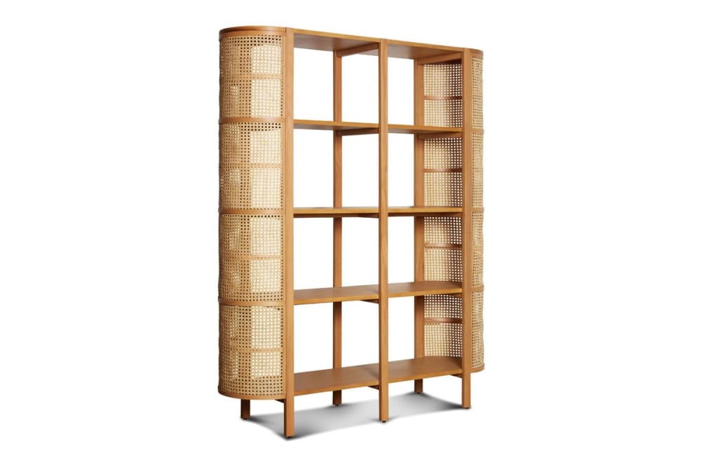 wohnli-moebel-suche-Skandinavisches-Regal-aus-Rattan-beige Wohnli Möbelsuche - Skandinavisches Regal aus Rattan