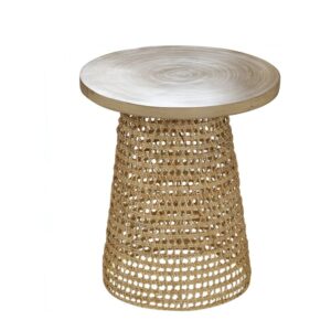 Wohnli Möbelsuche - Sofaecke mit Bambusplatte und Rattan-Fuß