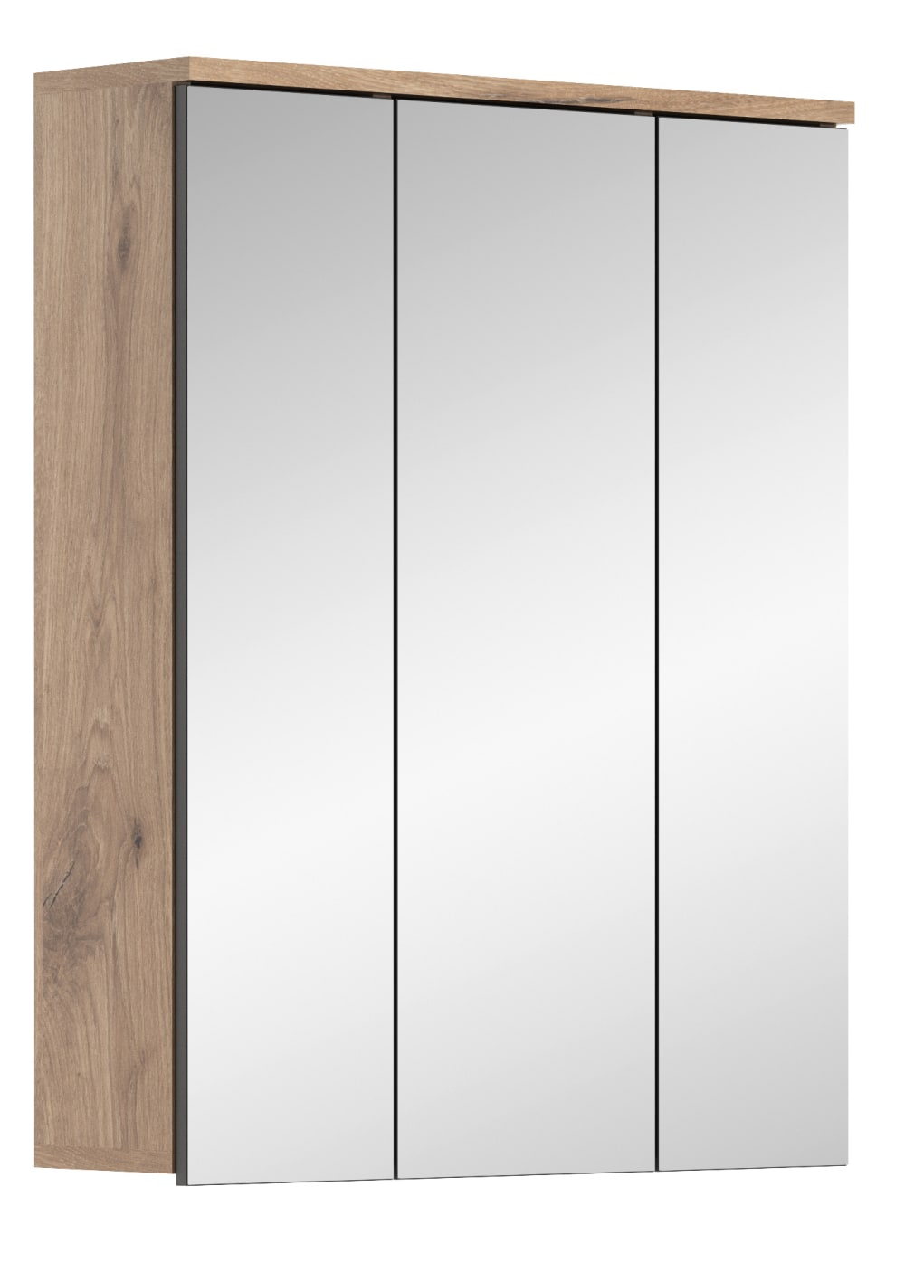 wohnli-moebel-suche-Spiegelschrank-aus-Spanplatte-60x77x18-cm-Nox-Oak Wohnli Möbelsuche - Spiegelschrank aus Spanplatte
