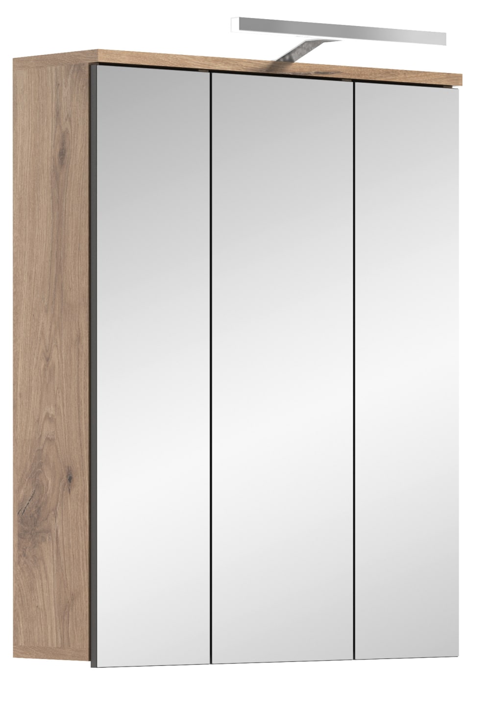 wohnli-moebel-suche-Spiegelschrank-inkl.-Bel.-aus-Spanplatte-60x77x37-cm-Nox-Oak Wohnli Möbelsuche - Spiegelschrank inkl. Bel. aus Spanplatte