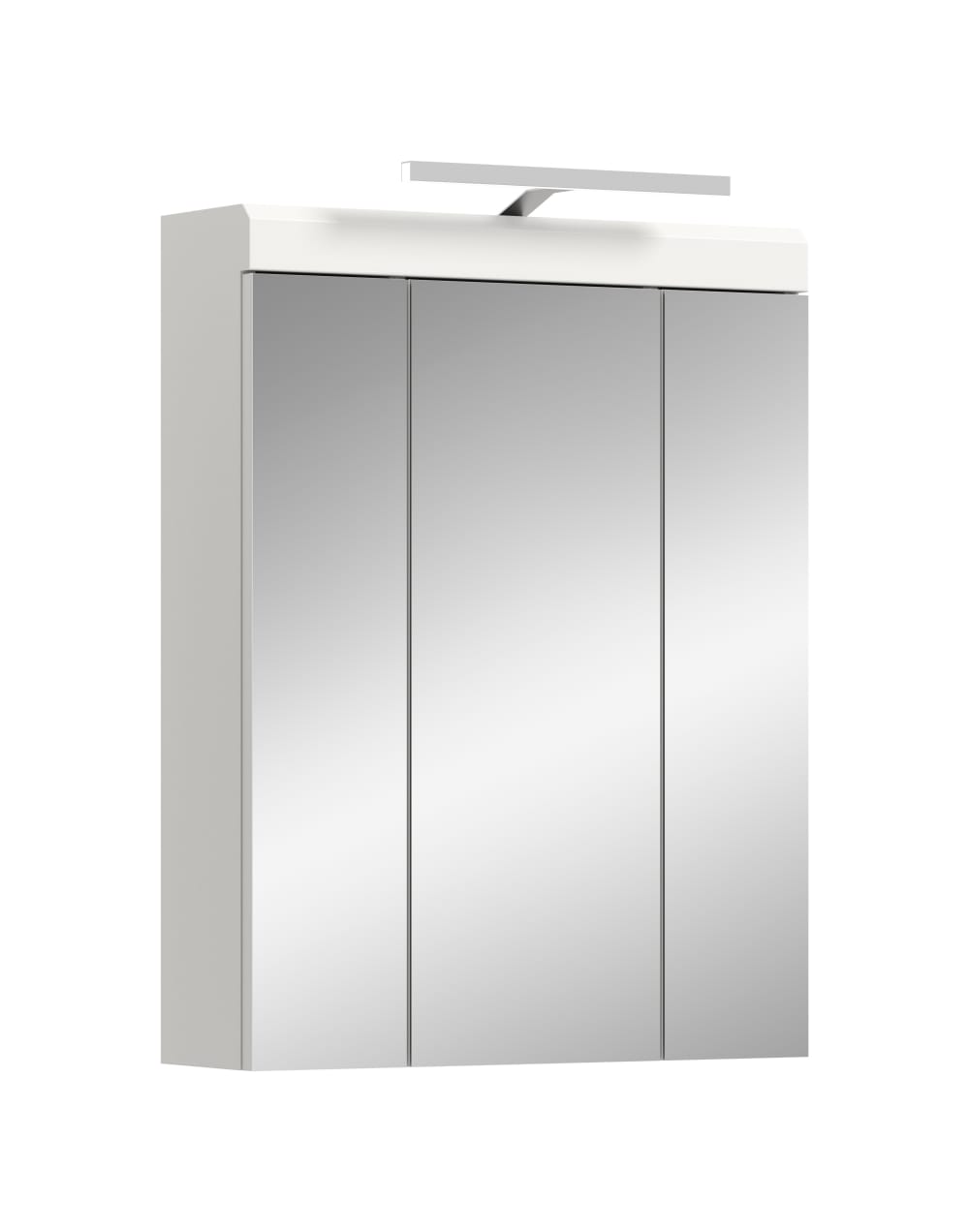 wohnli-moebel-suche-Spiegelschrank-inkl.-Bel.-aus-Spanplatte-63x191x24-cm-Rauchsilber Wohnli Möbelsuche - Spiegelschrank inkl. Bel. aus Spanplatte