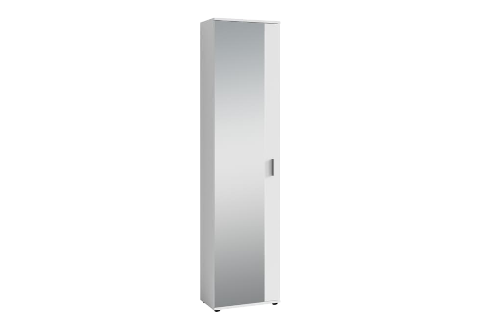wohnli-moebel-suche-Spiegelschrank-mit-Spiegeltuer-und-5-Faechern-B-49-H-196-T-30cm-weiss Wohnli Möbelsuche - Spiegelschrank mit Spiegeltür und 5 Fächern
