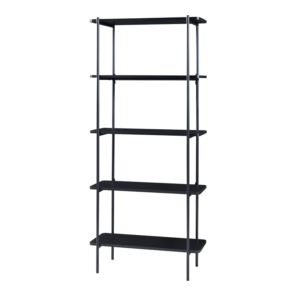 wohnli-moebel-suche-Standregal-aus-Metall-180-x-80-x-34-cm-in-Schwarz Wohnli Möbelsuche - Standregal aus Metall 180 x 80 x 34 cm