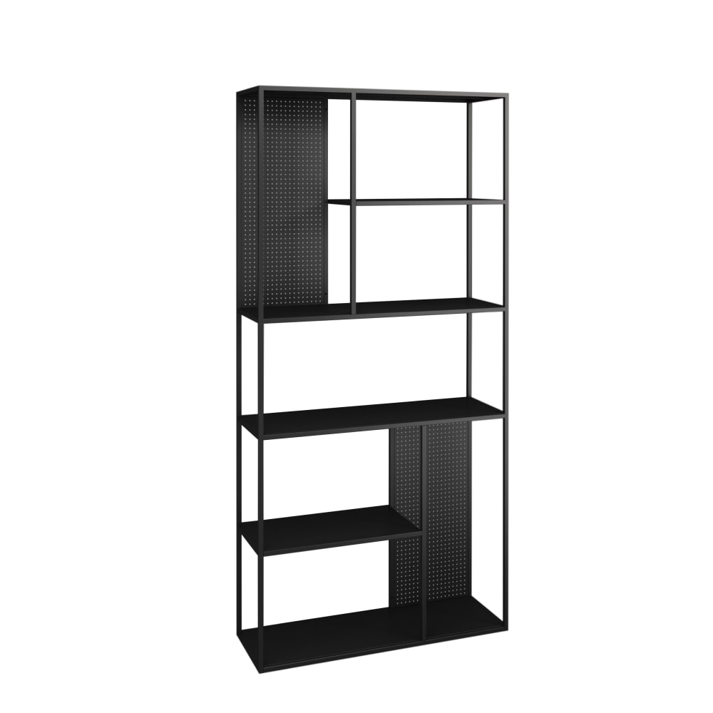 wohnli-moebel-suche-Standregal-aus-Metall-188-x-90-x-30-cm-in-Schwarz Wohnli Möbelsuche - Standregal aus Metall 188 x 90 x 30 cm