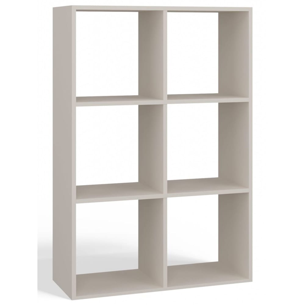 wohnli-moebel-suche-Standregal-mit-6-Faechern-Greige-110-cm Wohnli Möbelsuche - Standregal mit 6 Fächern