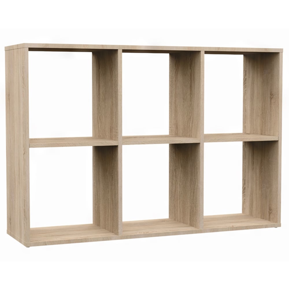 wohnli-moebel-suche-Standregal-mit-6-Faechern-Holzoptik-Sonoma-Eiche-110-cm Wohnli Möbelsuche - Standregal mit 6 Fächern