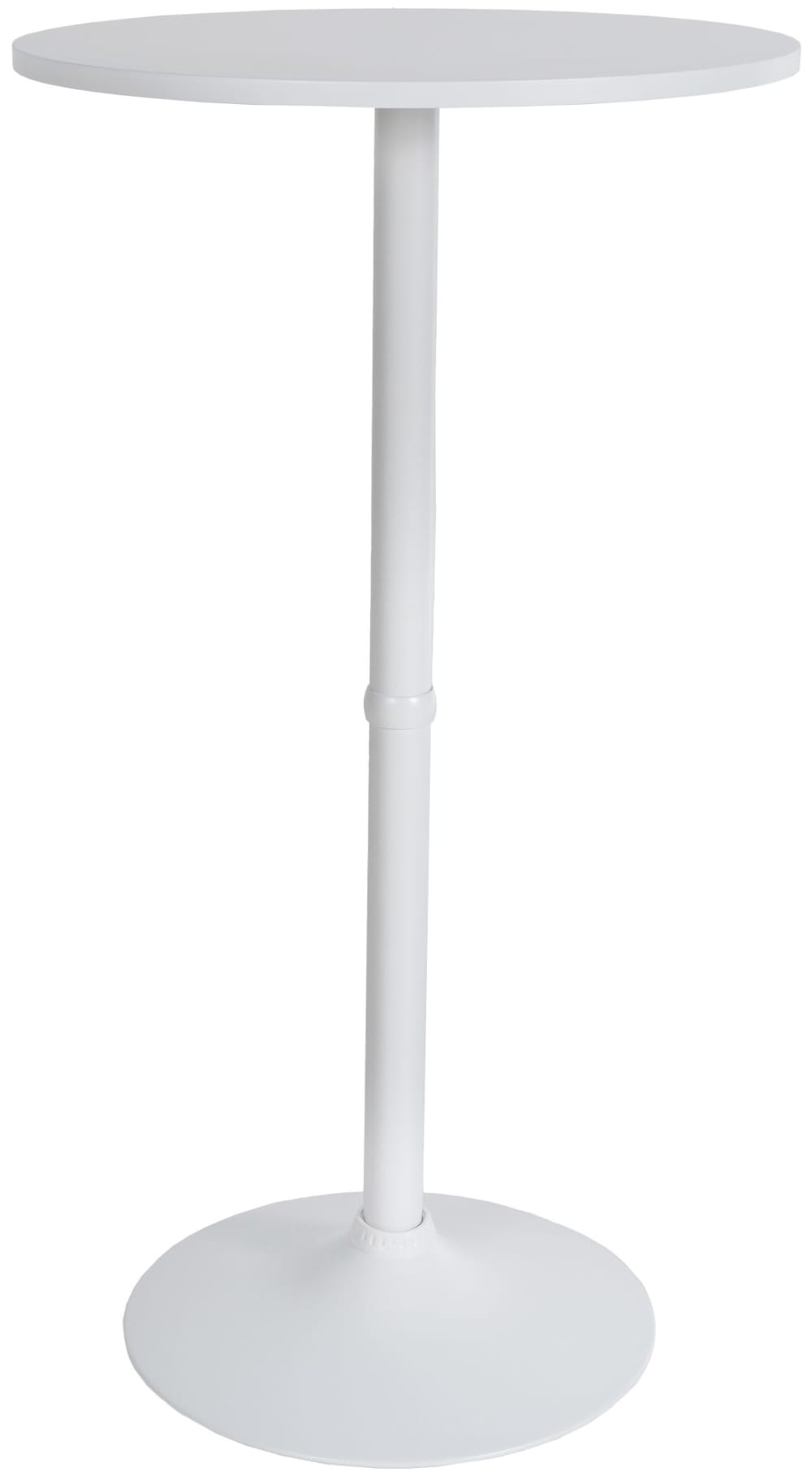 Wohnli Möbelsuche - Stehtisch mit Metallgestell und Platte aus Holz weiß/weiß