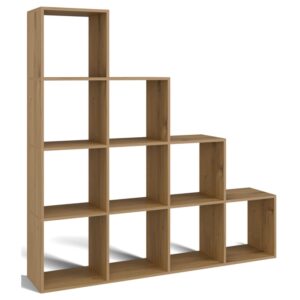 wohnli-moebel-suche-Stufenregal-mit-zehn-Regalfaechern-Holzoptik-Artisan-Eiche-153-cm Wohnli Möbelsuche - Stufenregal mit zehn Regalfächern