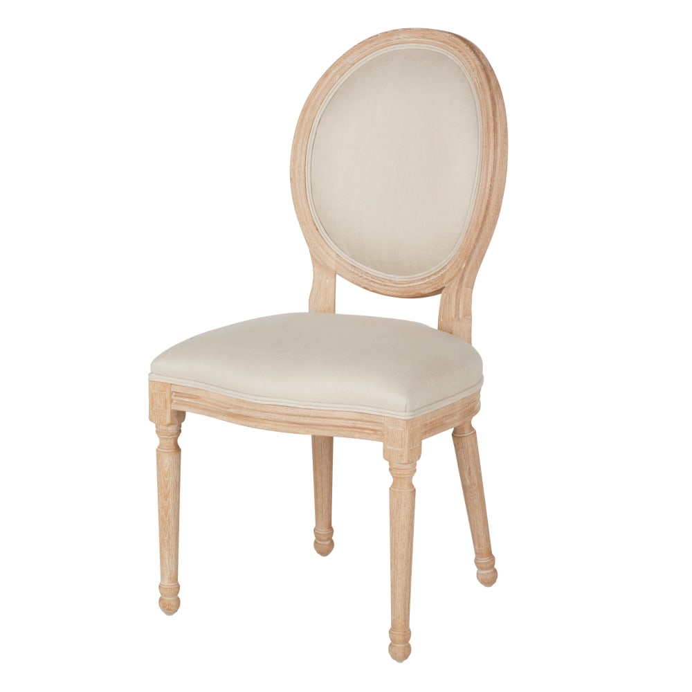 Wohnli Möbelsuche - Stuhl aus Eschenholz mit Leinenbezug