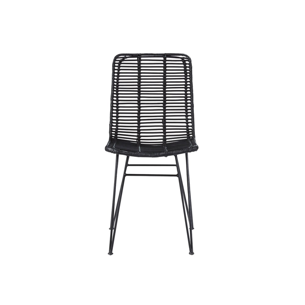 wohnli-moebel-suche-Stuhl-aus-Rattan-und-Metall-schwarz Wohnli Möbelsuche - Stuhl aus Rattan und Metall schwarz