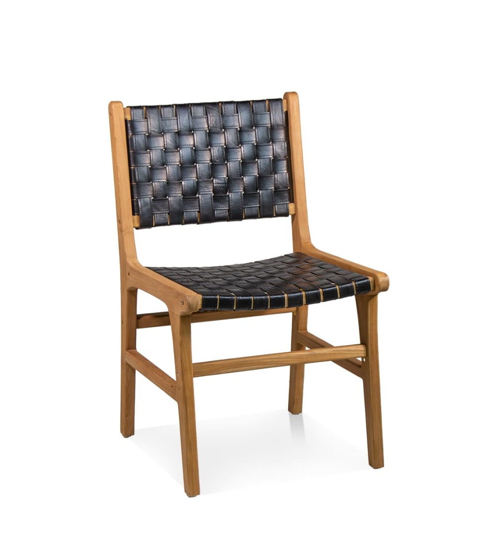 Wohnli Möbelsuche - Stuhl aus Teakholz und Leder