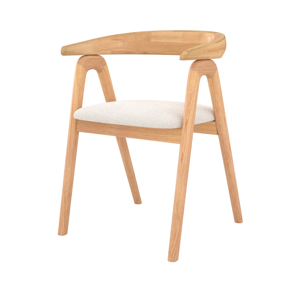 wohnli-moebel-suche-Stuhl-aus-hellem-Heveaholz-und-cremefarbenem-Boucle-Stoff Wohnli Möbelsuche - Stuhl aus hellem Heveaholz und cremefarbenem Bouclé-Stoff