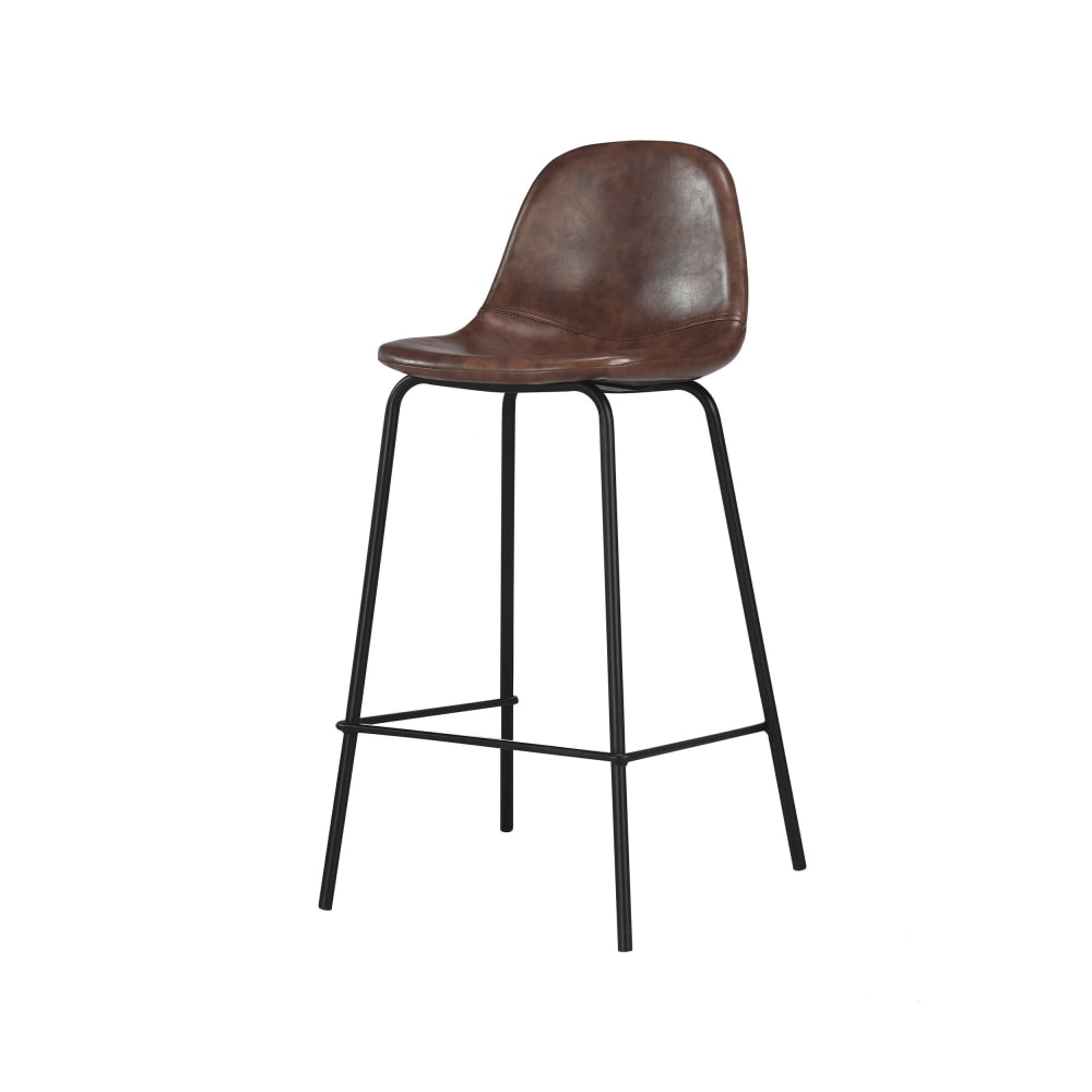 wohnli-moebel-suche-Stuhl-fuer-Zentralinsel-65-cm-aus-braunem-Kunstleder Wohnli Möbelsuche - Stuhl für Zentralinsel 65 cm aus braunem Kunstleder