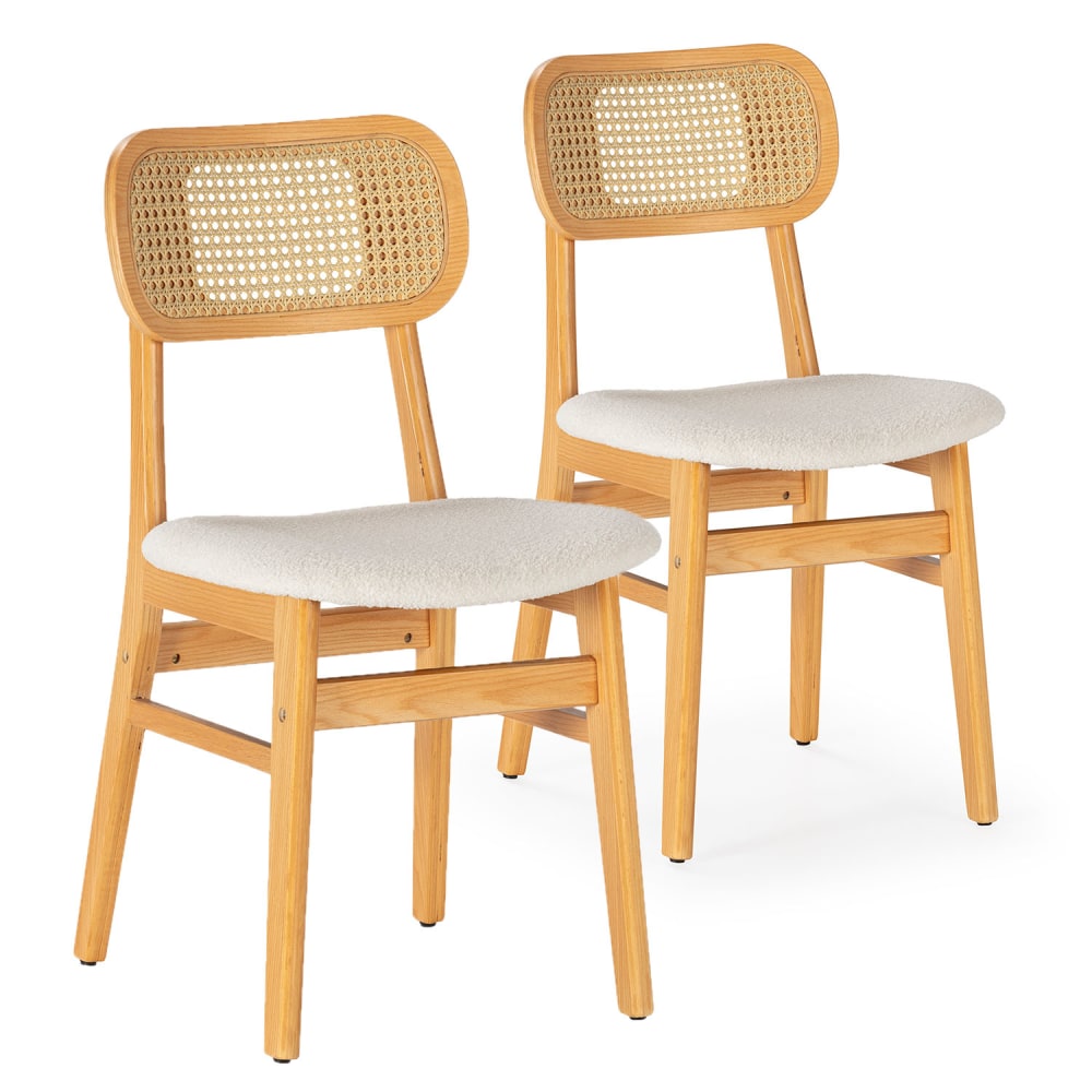 wohnli-moebel-suche-Stuhl-set-2-Eiche-mit-Schaffellimitat-und-synthetischem-Rattan Wohnli Möbelsuche - Stuhl-set 2 Eiche mit Schaffellimitat und synthetischem Rattan