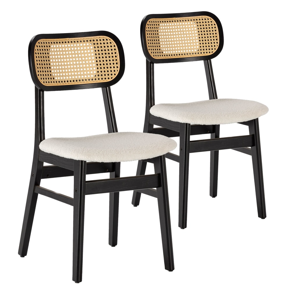 wohnli-moebel-suche-Stuhl-set-2-schwarzen-mit-Schaffellimitat-und-synthetischem-Rattan Wohnli Möbelsuche - Stuhl-set 2 schwarzen mit Schaffellimitat und synthetischem Rattan