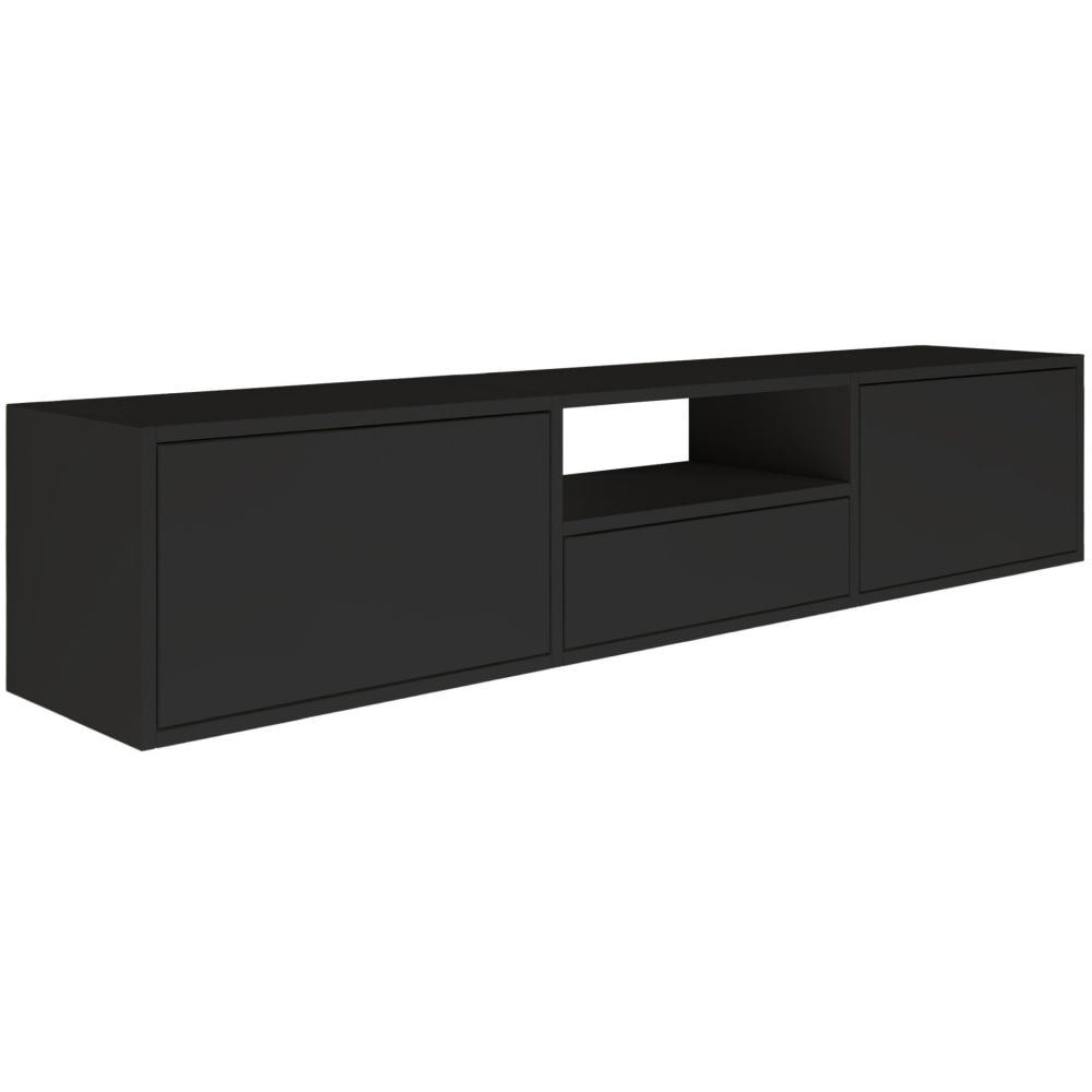 wohnli-moebel-suche-TV-Board-mit-3-Klappen-und-einer-Ablage-Schwarz-150-cm Wohnli Möbelsuche - TV-Board mit 3 Klappen und einer Ablage