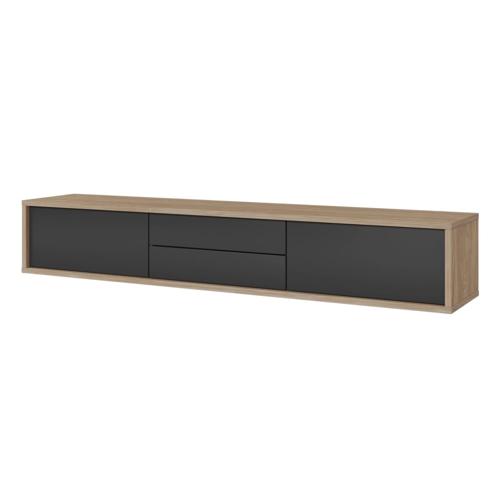 wohnli-moebel-suche-TV-Board-stehendhaengend-mit-Schubladen-Eiche-Anthrazit-180-cm Wohnli Möbelsuche - TV-Board stehend/hängend mit Schubladen
