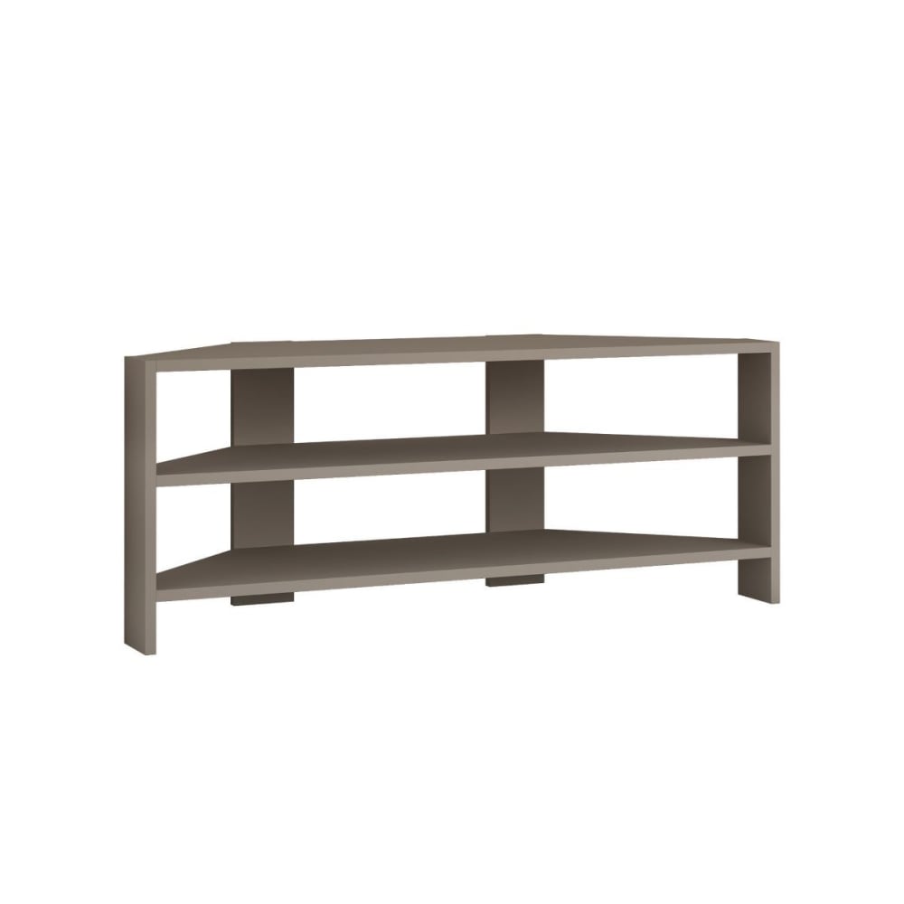 wohnli-moebel-suche-TV-Eckmoebel-mit-3-Regale-L114-cm-Taupe Wohnli Möbelsuche - TV-Eckmöbel mit 3 Regale L114 cm - Taupe