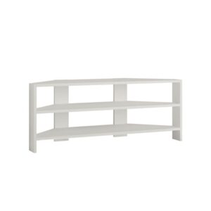 wohnli-moebel-suche-TV-Eckmoebel-mit-3-Regale-L114-cm-Weiss Wohnli Möbelsuche - TV-Eckmöbel mit 3 Regale L114 cm - Weiß