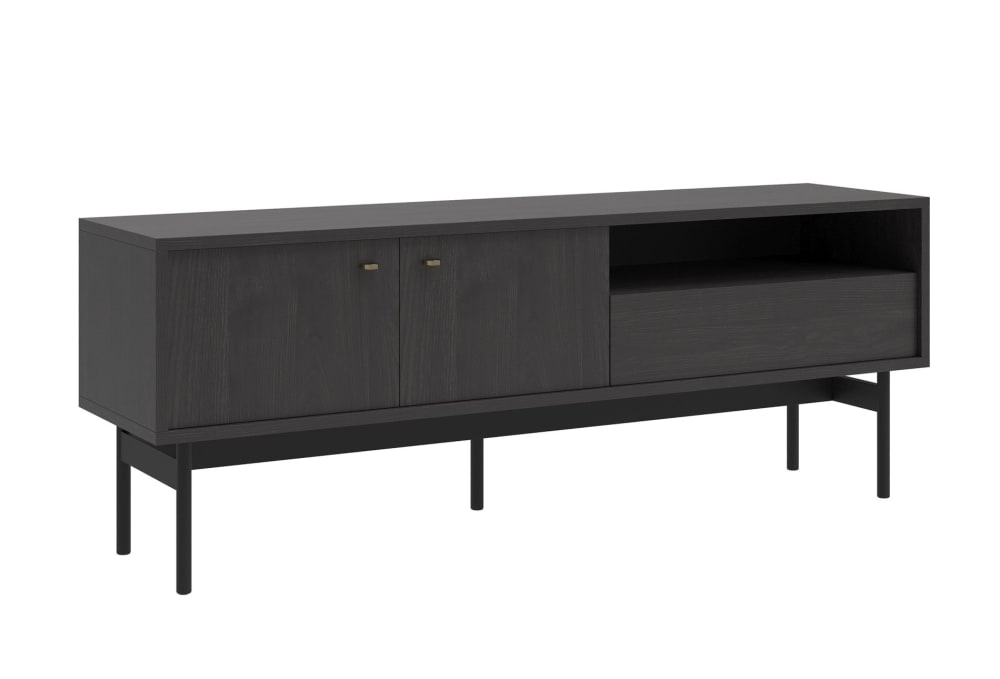 wohnli-moebel-suche-TV-Element-mit-Schublade-Holzoptik-Esche-Schwarz-154-cm Wohnli Möbelsuche - TV-Element mit Schublade