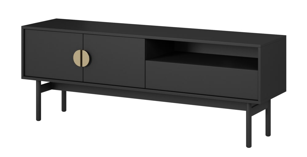 wohnli-moebel-suche-TV-Element-mit-Schublade-und-offenem-Fach-schwarz Wohnli Möbelsuche - TV-Element mit Schublade und offenem Fach