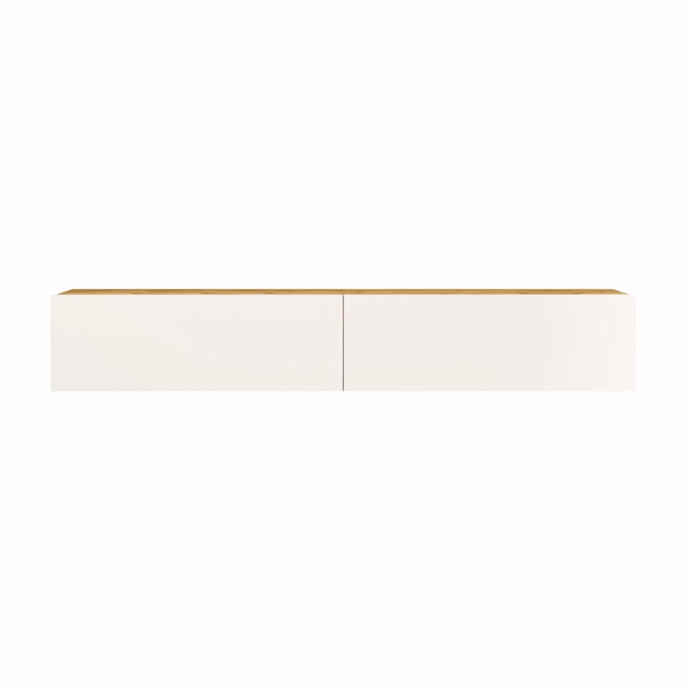 wohnli-moebel-suche-TV-Haengeboard-mit-2-Tueren-295x180x315-cm-weiss-und-hellbraun Wohnli Möbelsuche - TV-Hängeboard mit 2 Türen