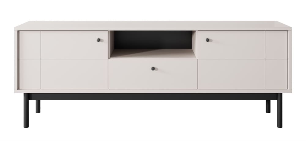 wohnli-moebel-suche-TV-Lowboard-2-tuerig-mit-Schublade-Greige-153-cm Wohnli Möbelsuche - TV-Lowboard 2-türig mit Schublade