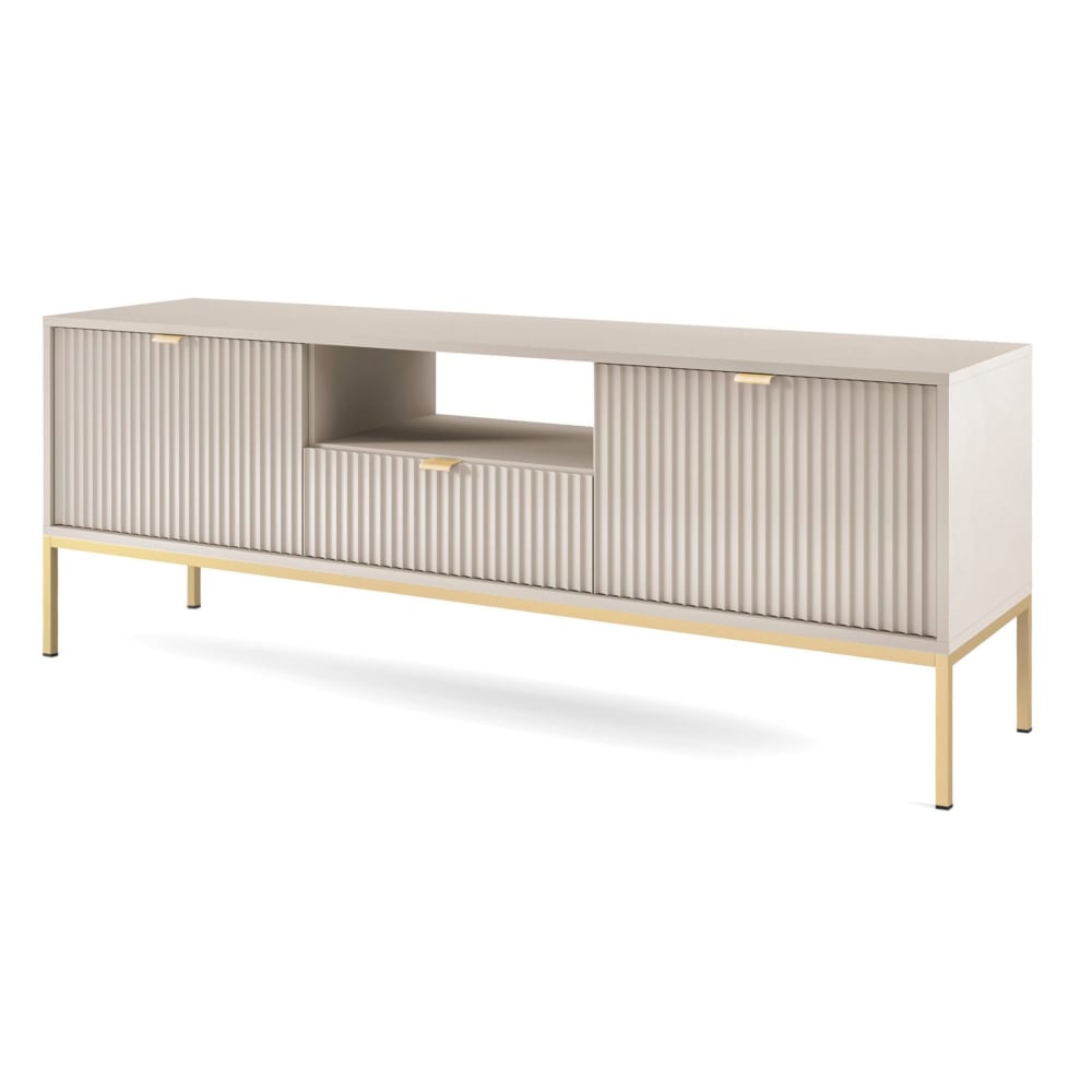 wohnli-moebel-suche-TV-Lowboard-2-tuerig-mit-Schublade-Greige-154-cm Wohnli Möbelsuche - TV-Lowboard 2-türig mit Schublade