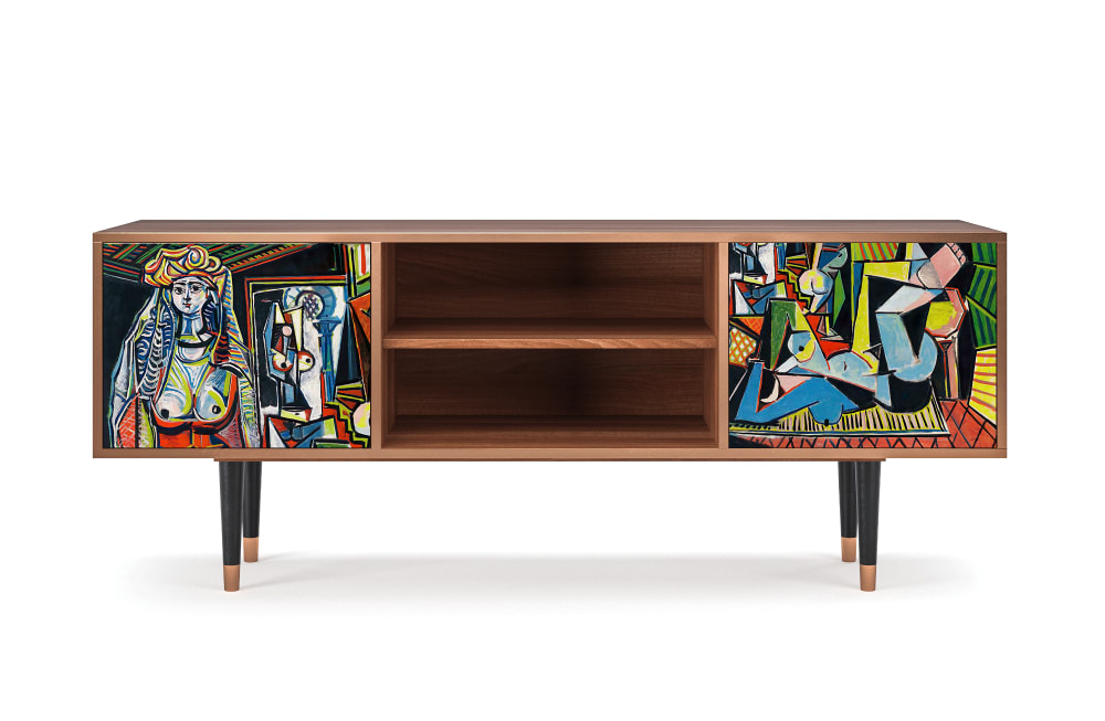 wohnli-moebel-suche-TV-Lowboard-bunt-mit-2-Schubladen-L-170-cm Wohnli Möbelsuche - TV Lowboard bunt mit 2 Schubladen L 170 cm