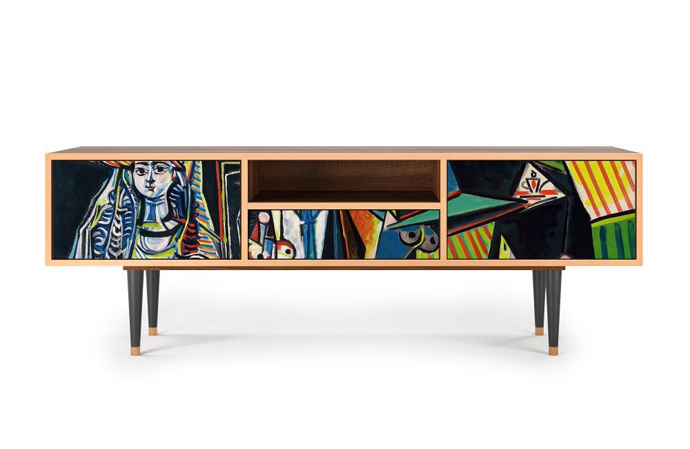 wohnli-moebel-suche-TV-Lowboard-bunt-mit-2-Schubladen-und-1-Tuer-L-170-cm Wohnli Möbelsuche - TV Lowboard bunt mit 2 Schubladen und 1 Tür L 170 cm