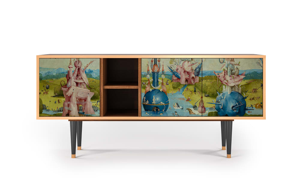 wohnli-moebel-suche-TV-Lowboard-bunt-mit-3-Tueren-L-150-cm Wohnli Möbelsuche - TV Lowboard bunt mit 3 Türen L 150 cm
