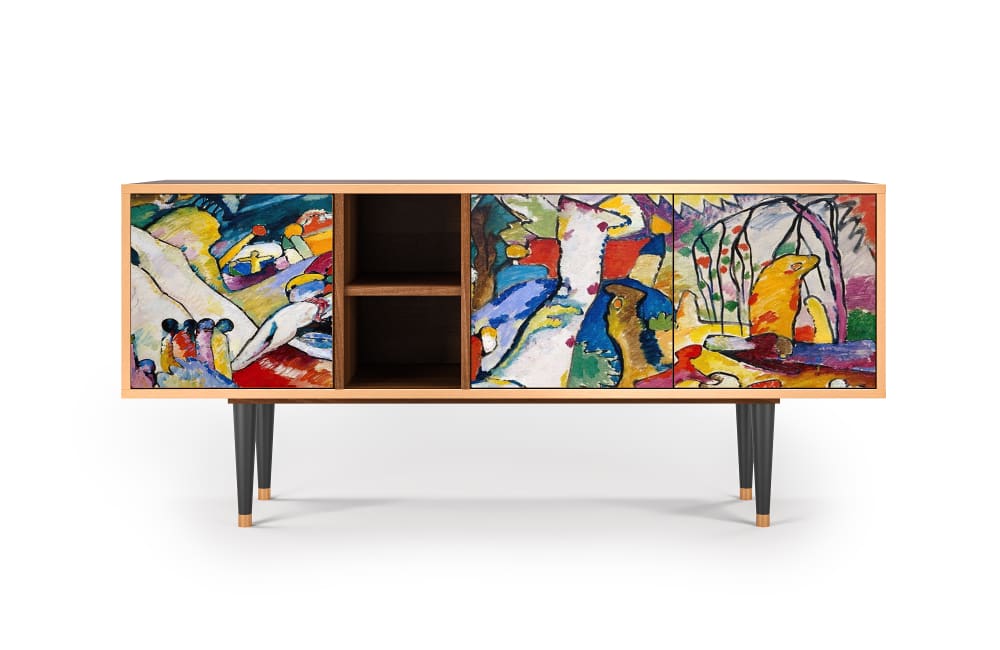 wohnli-moebel-suche-TV-Lowboard-bunt-mit-3-Tueren-L-150-cm Wohnli Möbelsuche - TV Lowboard bunt mit 3 Türen L 150 cm