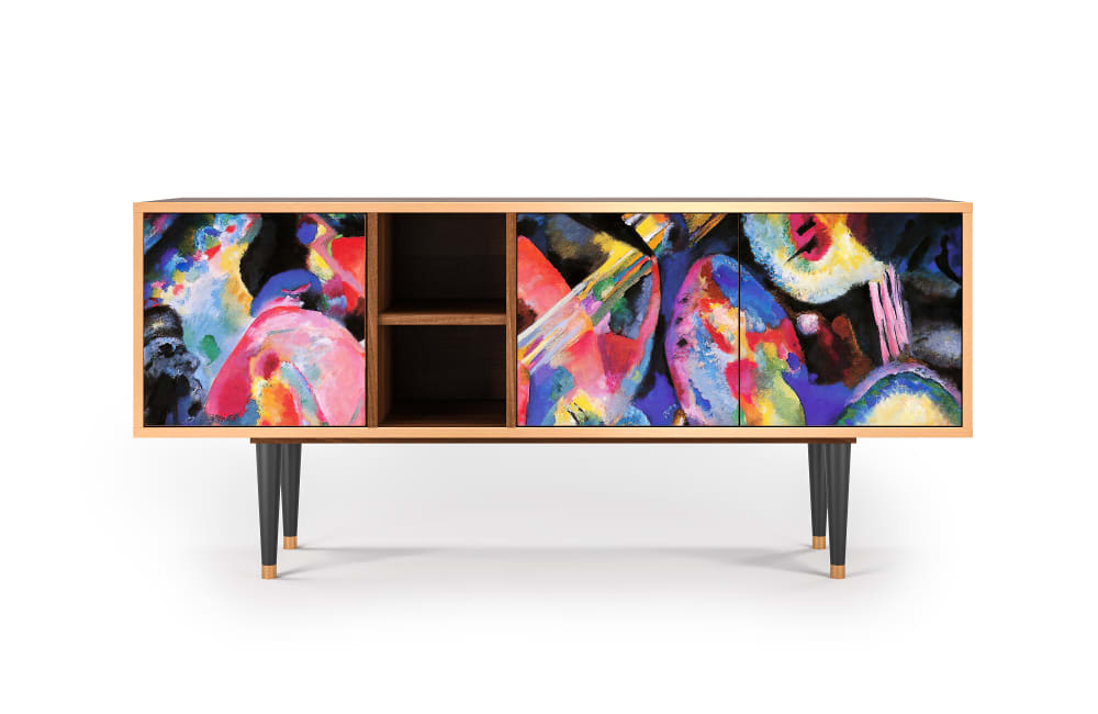wohnli-moebel-suche-TV-Lowboard-bunt-mit-3-Tueren-L-150-cm Wohnli Möbelsuche - TV Lowboard bunt mit 3 Türen  L 150 cm