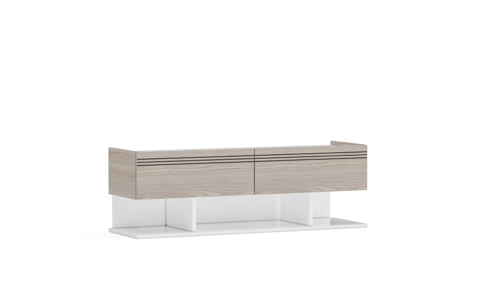 wohnli-moebel-suche-TV-Lowboard-mit-2-Tueren-weiss-und-beige-120-cm Wohnli Möbelsuche - TV Lowboard mit 2 Türen