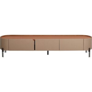 Wohnli Möbelsuche - TV-Lowboard mit 3 Schubladen aus Holz und Textil