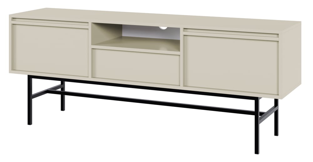 wohnli-moebel-suche-TV-Lowboard-mit-Schublade-in-Greige-154-cm Wohnli Möbelsuche - TV-Lowboard mit Schublade in Greige